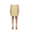 Totême Beige A-line Leather Miniskirt In Nude