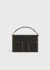 Totême Mini T-flap Leather Shoulder Bag In Bark