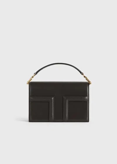 Totême Mini T-flap Leather Bag Bark