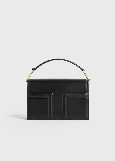 Totême Mini T-flap Leather Bag Black