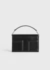 Totême Mini T-flap Lizard-embossed Bag Black In Black