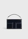 Totême Mini T-flap Naplack-leather Bag Navy In Navy