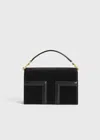 Totême Mini T-flap Pony Hair Bag Black In Black