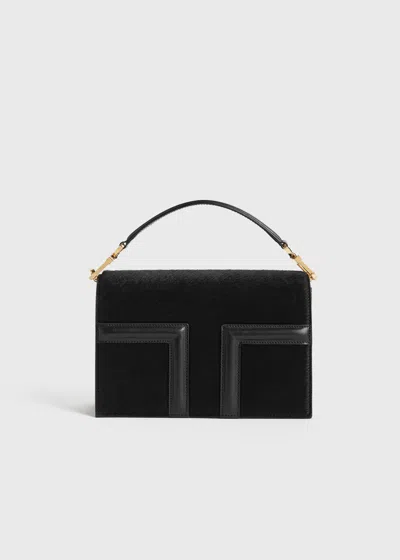 Totême Mini T-flap Pony Hair Bag Black