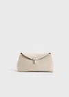 Totême Mini T-lock Clutch Pearl