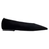Totême Toteme Minimalist Velvet Ballerinas Shoes In Black