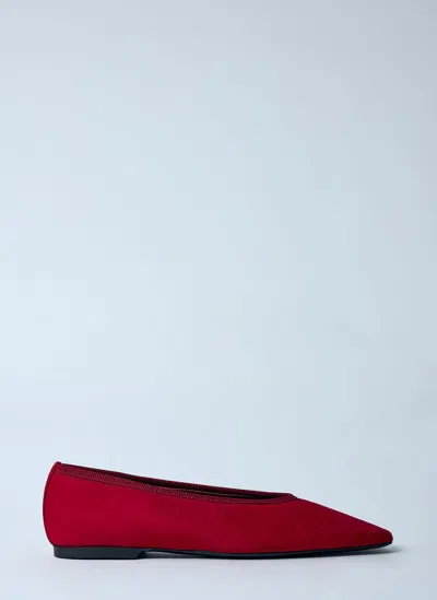 TOTÊME MINIMALIST SUEDE BALLERINA FLATS