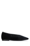 Totême Toteme Minimalist Velvet Ballerinas Shoes In Black