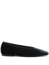Totême Toteme Women Minimalist Velvet Ballerina Flats In Black