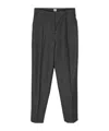 Totême Mélange-effect Tailored Trousers In Black