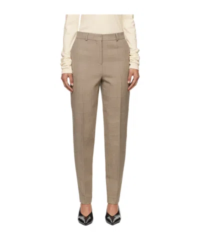 Totême Mélange-effect Trousers In Nude