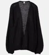 Totême Mohair And Wool-blend Cardigan In Black