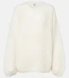 Totême Vilo Panelled Wool Jumper In Weiss