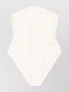 Totême Monogram Bandeau Swimsuit Geometric High-cut Strapless