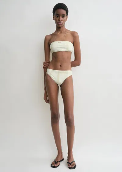 Totême Monogram Bikini Bottoms Ecru/straw In White