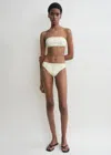 Totême Monogram Bikini Bottoms Ecru/straw In Ecru,straw