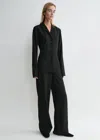 Totême Monogram Cady Shirt Black In Black