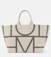 Totême Monogram Canvas Tote Bag In White