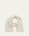 Totême Monogram Cashmere-blend Scarf In Macadamia Monogram 962