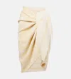 Totême Monogram Cotton-blend Jacquard Scarf In Neutrals