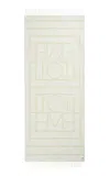 Totême Monogram Cotton-blend Jacquard Scarf In White