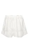 Totême Monogram-embroidered Pyjama Shorts In White