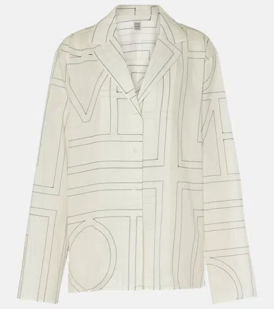TOTÊME MONOGRAM COTTON-BLEND SHIRT