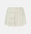 Totême Monogram Cotton-blend Shorts In White