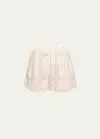 Totême Toteme Monogram Silk Pj Shorts In White/black