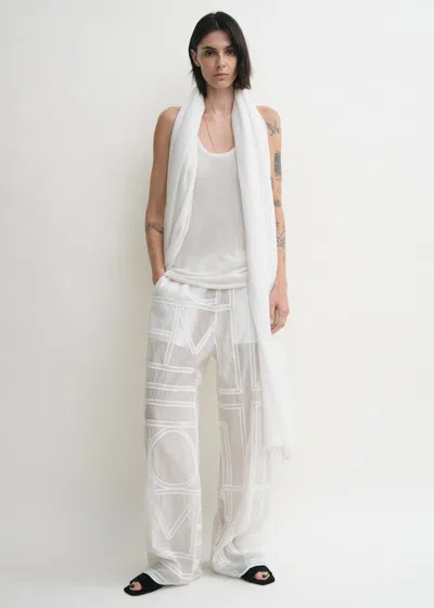 Totême Monogram Crochet Pj Bottoms White