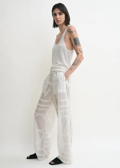 Totême Monogram Crochet Pj Bottoms White