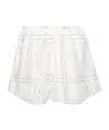 Totême Monogram-embroidered Pyjama Shorts In White