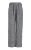 Totême Monogram Flannel Pj Bottoms In Grey