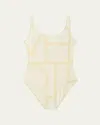 Totême Monogram High-leg One-piece Swimsuit In White