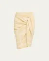 Totême Monogram Cotton-blend Jacquard Scarf In Ecru/straw 282