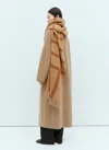 Totême Monogram Jacquard Wool Scarf In Camel