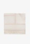 Totême Monogram Jacquard Wool Scarf In Cream