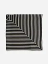 Totême Signature Monogram Silk Scarf In Black,white
