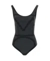 Totême Monogram Printed Recycled Swimsuit In Black