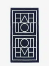 Totême Toteme Women Monogram Organic Cotton Beach Towel In Black