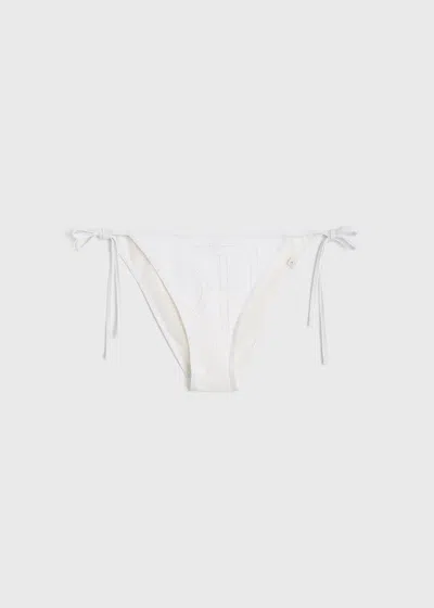 Totême Monogram Pointelle Bikini Bottoms White
