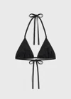 Totême Monogram Pointelle Bikini Top Black
