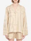 Totême Toteme Women Monogram Pyjama Shirt In Ivory