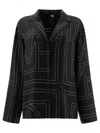 Totême Toteme Monogram Silk Twill Pajama Shirt