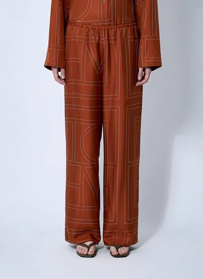 Totême Monogram Silk Pants