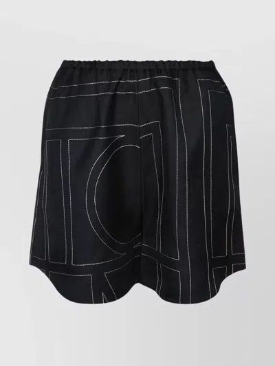TOTÊME MONOGRAM SILK PJ SHORTS