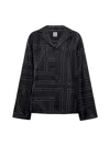 Totême Toteme Monogram Silk Twill Pajama Shirt
