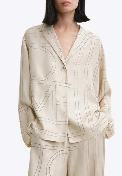 TOTÊME MONOGRAM SILK PJ TOP