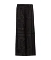 Totême Monogram-embroidered Silk Pajama Pants In Black