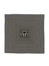 Totême Signature Monogram Silk Scarf In Black
